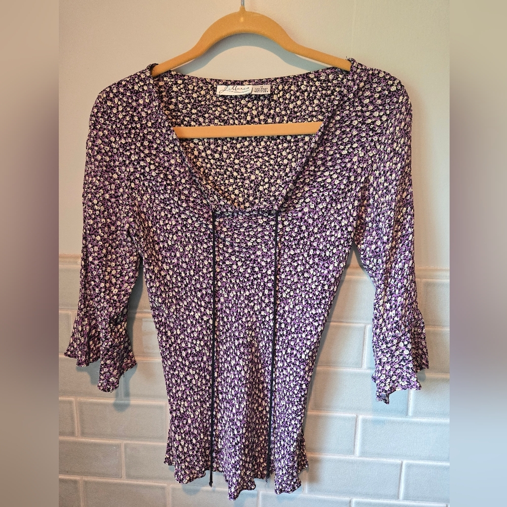 J Marco Flirty Floral Top